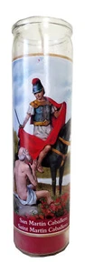 Saint Martin Caballero (San Martin Caballero) rote Andachtskerze - Bild 1 von 2