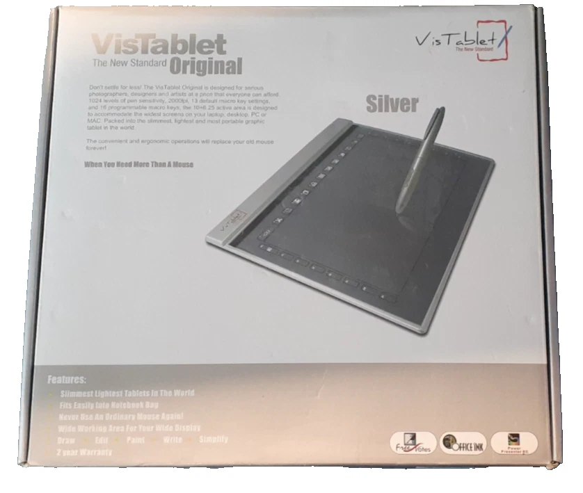 VisTablet New Standard Original Graphic Writing Tablet 12" Wide WCK-C121 10x6 - Image 1 of 4