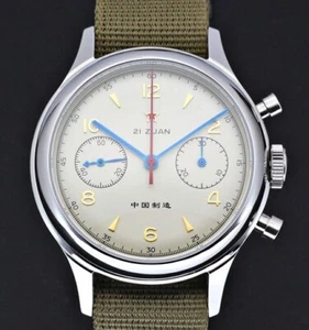 SeaGull 1963, 38mm, Sapphire Crystal, Display Back, Mechanical Pilot Chronograph - Picture 1 of 10