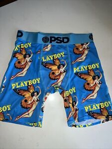 PSD Men's Playboy Core Standard Boxer Briefs Blue Multi Butterfly - Brand New