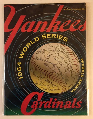 1964 World Series Game 5 Program Yankees Cardinals Scored - Image 1 of 4