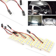 Festoon Interior Dome Light T10 BA9S & LED 5050 15SMD Panel Adapter 5pcs White