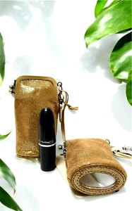HOBO Lipstick Case Mini Kisslock Pouch Makeup Bag w/Clip &Mirror Shimmer RAE NWT - Picture 1 of 7