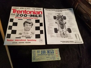 23 de abril 1972 Trentonian 200 millas programa de carreras internacional Speedway con talón - Imagen 1 de 4