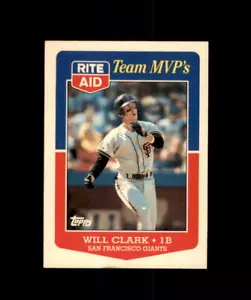 1988 Topps Rite-Aid Team MVP's Baseball Card #12 WILL CLARK - Picture 1 of 2