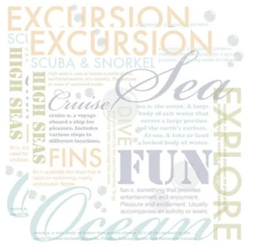 Karen Foster Design 12x12 Scrapbook Paper Cruise Collage Travel Vacation - Picture 1 of 1