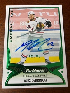 2021-22 Parkhurst Alex DeBrincat Emerald Ice Autograph 02/05 Auto - Picture 1 of 2