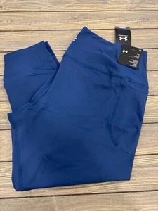 NUOVI leggings alla caviglia Under Armour Meridian vita alta taglia 2X blu navy - Foto 1 di 5