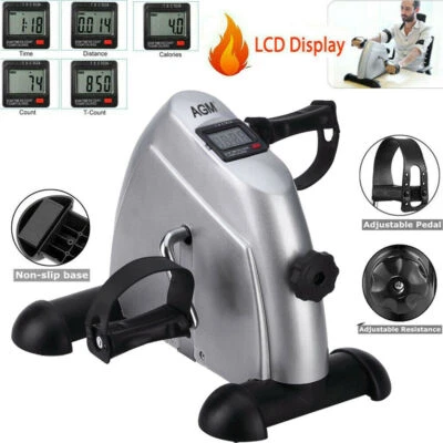 Under Desk Stationary Exercise Bike - Portable Arm Leg Foot Pedal Exerciser - Image 1 of 4