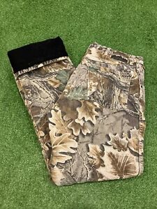 Wrangler Rugged Wear Pants Mens 36x32 (34x31) Camo Fleece Lined Hunting Workwear