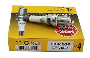 Set of 4pcs New BKR6EGP 7092 G-Power Platinum Enhanced Spark Plugs