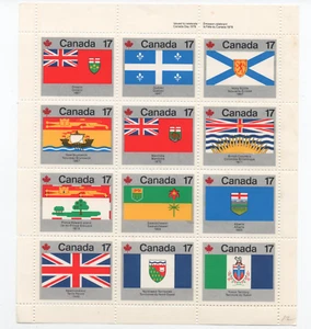 Kanada 731-742 Kleinbogen (komplette Ausgabe) postfrisch / postfrisch 1979 Flagge - Bild 1 von 1
