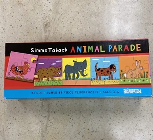 Animal Parade 7 Foot Jumbo Floor Puzzle 48 Pieces Ages 3-6 Simms Tabak- EUC - Picture 1 of 8