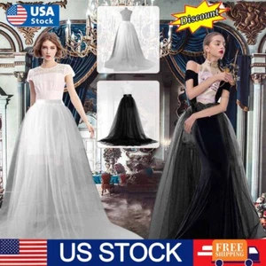Women Elegant Mesh Tulle Tutu Skirt Layered Pleated Party Ladies Maxi Long Dress - Picture 1 of 14