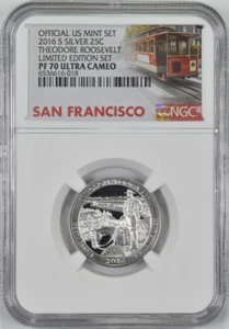 :2016 S S25C THEODORE ROOSEVELT NORTH DAKOTA ATB NGC PF 70 UCAM RARE R5 TOP POP - Picture 1 of 4