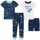 Ensemble de couchage pyjama en coton 4 pièces pour enfants quartier général garçons (bleu, taille 4T) neuf avec étiquettes