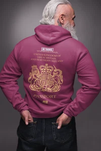 Pasaporte británico, patriotas británicos, Brexit, sudaderas con capucha geniales, inglés orgulloso - Imagen 1 de 8