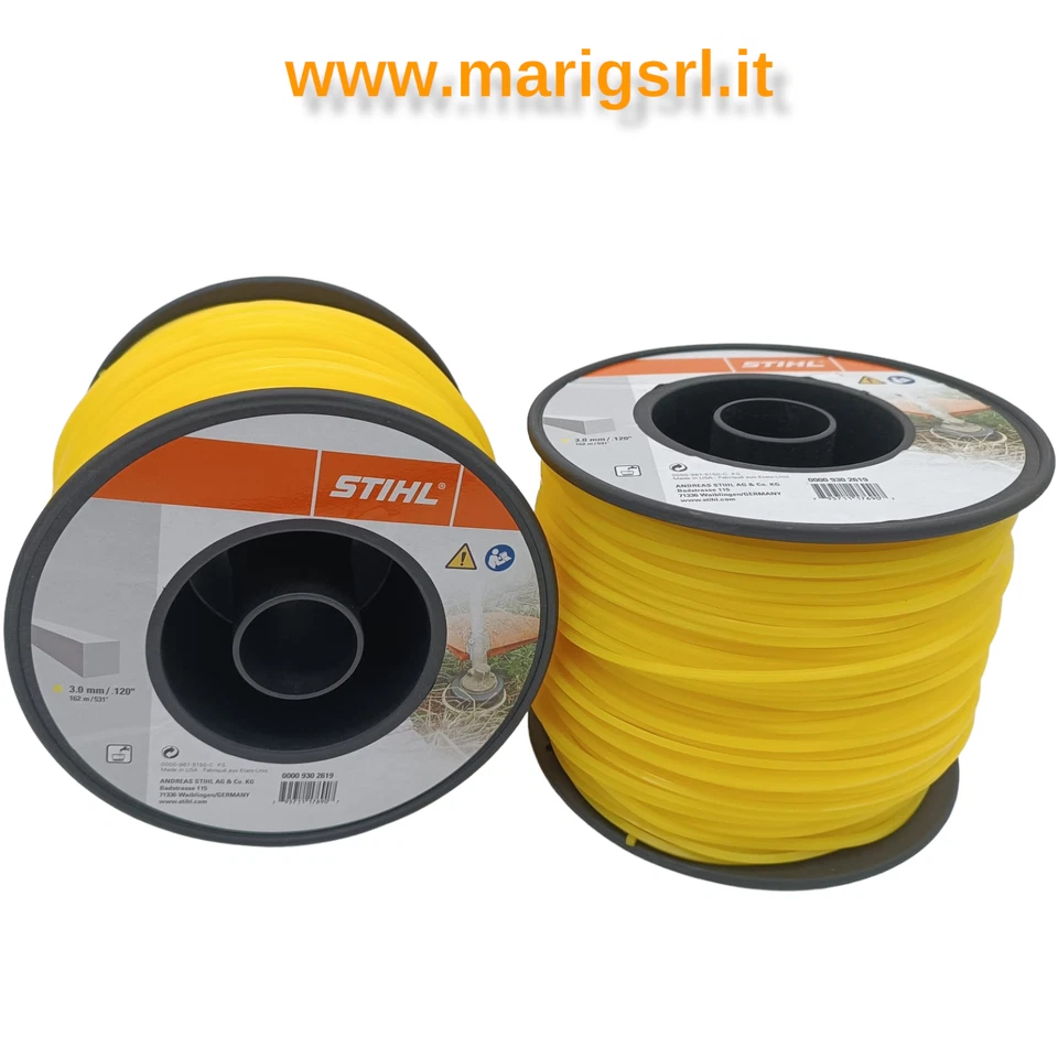 Filo STIHL per decespugliatore, sezione quadrato 〼 3,0 mm bobina da 162 metri