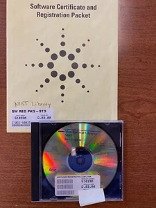 Agilent G1033A NIST Mass Spectral Library Rev. D.04.00 2002 Chemstation Software - Picture 1 of 1