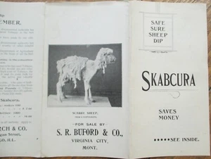 Virginia City, MT 1910 Sheep Tobacco Based Insecticide Brochure Vet Veterinary - Picture 1 of 3