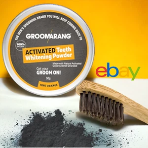 Natural Activated Charcoal Teeth Tooth Whitening Powder Mint bad breath control - Picture 1 of 5
