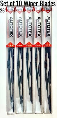 Juego de 10 escobillas limpiaparabrisas Autotex M6 Pro 26" ajuste universal parabrisas delantero Foto 1 de 4