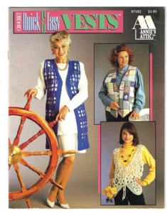 Annie's Attic ~ Quick and Easy Vests ~ Crochet Leaflet 87V82 - Picture 1 of 2