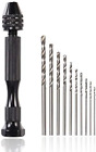 59 Pcs Mini Micro Hand Twist Drill Bits Set Rotary Precision Pin Vise Tools Kit