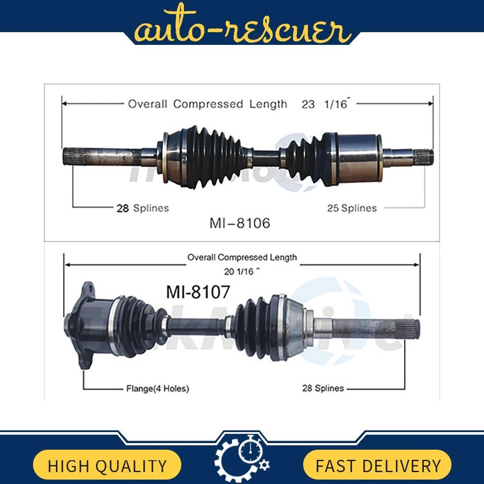 Eje delantero izquierdo derecho TrakMotive 2x para Dodge D50 1982 hasta 1982 Foto 1 de 3
