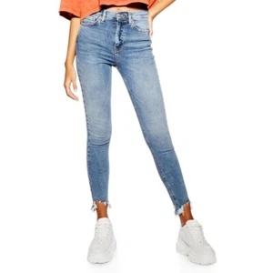 NWOT TOPSHOP Jamie Jagged Hem Jeans - Picture 1 of 10