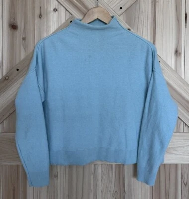 Suéter Anthropologie Pilcro 100 % cachemir cuello falso verde azulado claro talla S - Usado Foto 1 de 4