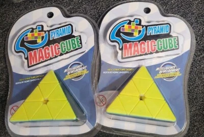 2 PACK - TWO PYRAMID MAGIC CUBE ( 1 CUBE MEASURE 2.5 X 2) NEW SEALED - Image 1 of 4
