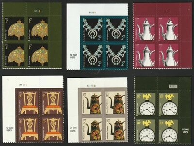 US 2003-2008 AMERICANA SERIES 3749A, #3753, 3754, 3755, 3756A, 3757 PLATE BLOCKS - Image 1 of 4