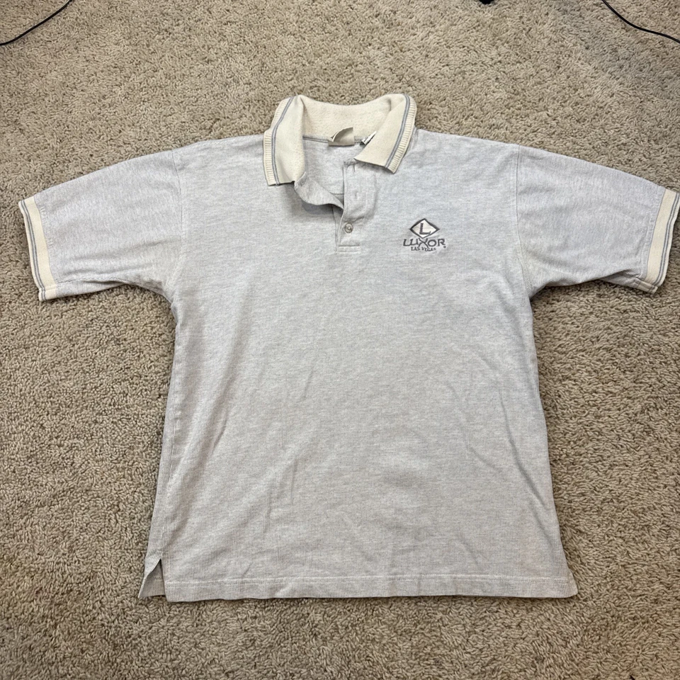 Pyramid Creations Luxor Las Vegas Polo 男式 L 码棕褐色复古 — 第 1/4 张图片