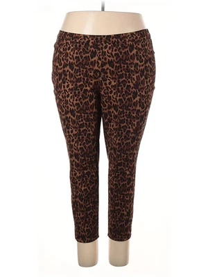 Isaac Mizrahi AO VIVO! Calças casuais femininas marrons 20 Plus - Imagem 1 de 2