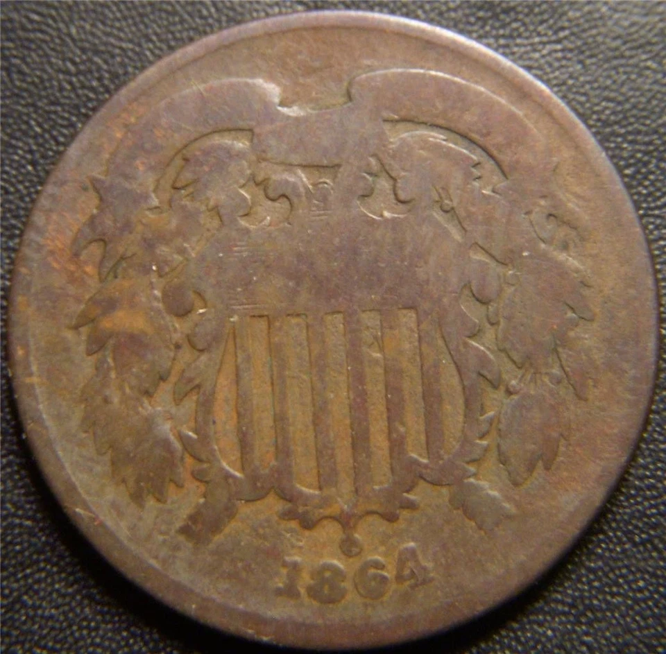 1864 Two Cent Piece - Most of the Major Details Are Well Outlined - Image 1 of 1