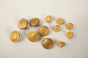 RCAF Royal Canadian Airforce 12 Button Lot (P3L-23/JSF6)5/8 & 7/8" Brass Lamond - Picture 1 of 18