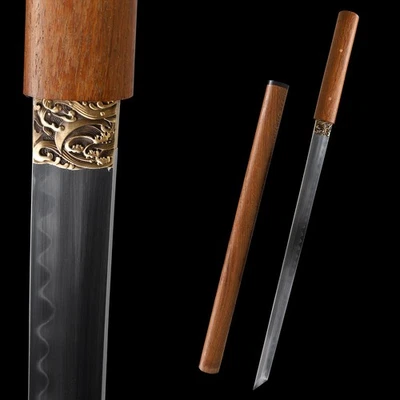 Меч Ниндзя T10 сталь Глина закаленный Wakizashi палисандр Shirasaya самурай Katana - Изображение 1 из 4