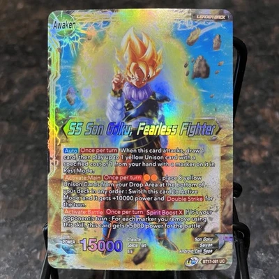 SS Son Goku Fearless Fighter Leader Foil Dragon Ball Super Juego de Cartas | Casi Nuevo Foto 1 de 4