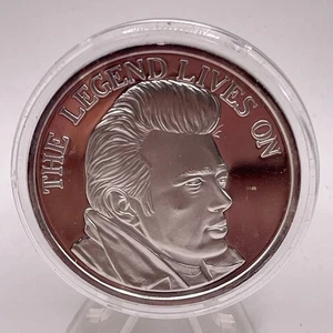 1992 1 OZ .999 FINE SILVER PROOF LE JAMES DEAN FOUNDATION COIN THE LEGEND LIVES - Picture 1 of 2