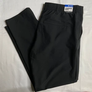 MARC NEW YORK Commuter Pant Men’s Trousers BLACK Size W36 x L32 Stretch Zip Fly - Picture 1 of 8