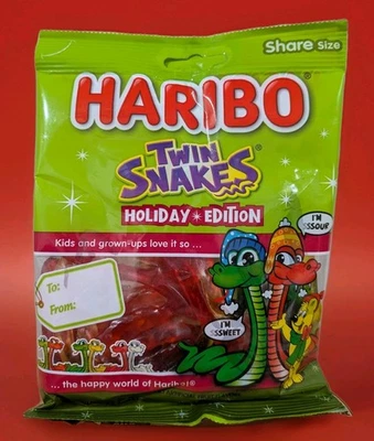*EDICIÓN LIMITADA DE VACACIONES* Caramelo gomoso de goma Haribo TWIN SNAKES  Foto 1 de 2