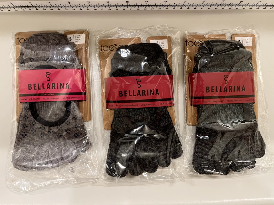 Lote de 3 - Calcetines Toesox Bailarina Punta Completa con Suela Antideslizante -Talla S  Foto 1 de 4