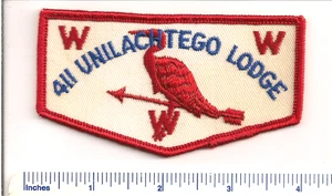 UNILACHTEGO LODGE 411 F2 FLAP NEW JERSEY OA BSA MINT - Picture 1 of 1