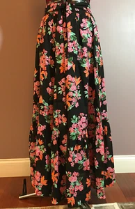 NWT Ann Taylor Woman's Floral Print Prairie Tiered Maxi Skirt Multicolor Size 8 - Picture 1 of 6