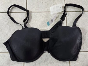 Natori Black Cushioned Comfort Contour Underwire Lined Full Coverage Bra 38C NWT - Picture 1 of 8