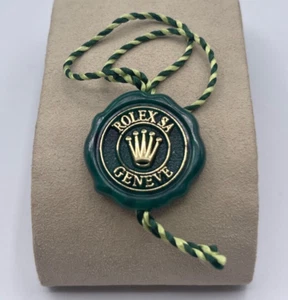 Rolex tag sigillo seal ceralacca verde green " Superlative Certified " originale - Foto 1 di 8