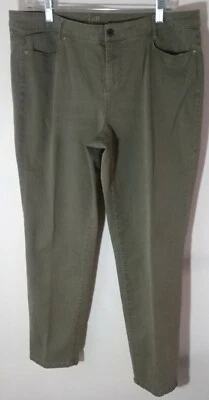 Pantalones/jeans J. Jill para mujer/misses talla 14 verde oliva/ejército. Elástico. Recto. Foto 1 de 4