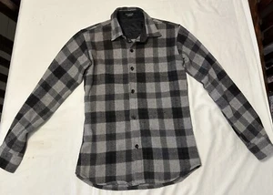 Paul Smith London Wool Cotton Blend Plaid Shacket Black/grey Size XL Preowned - Picture 1 of 6