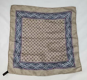 Vintage Retro MCM Mid Century Modern Scarf Made in Italy 100% Silk Paisley Deco - Picture 1 of 7